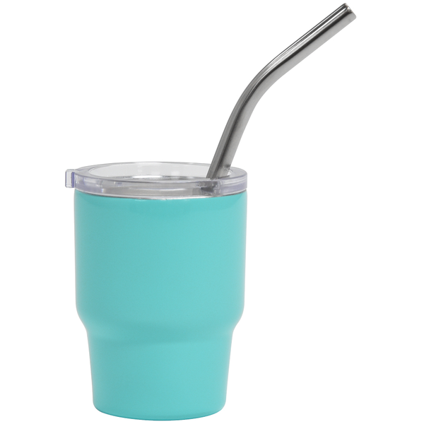 Mini Mate Stainless Steel Tumbler w/ Straw, 3oz.