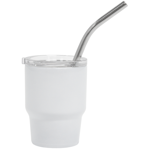 Mini Mate Stainless Steel Tumbler w/ Straw, 3oz.