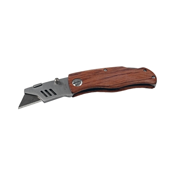 Distinct Wood Handle Utility Knife, 4"