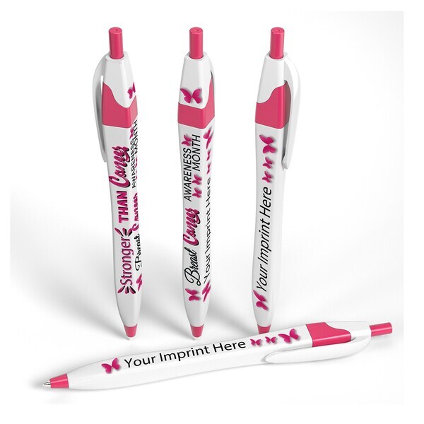 Squared Breast Cancer Awareness Design Click Pen™