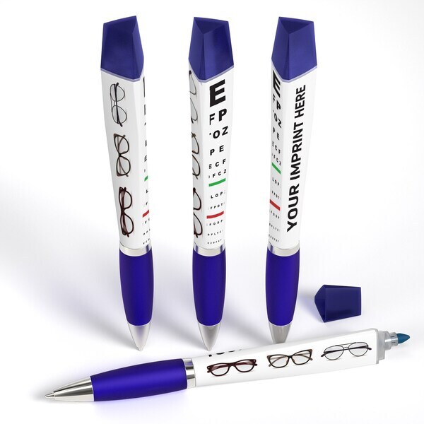 Eye Doctor Design Square Pen™ With Highlighter