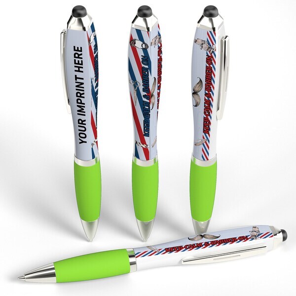 Squared iBasset Keep Calm & Barber Design Twist Action Pen
