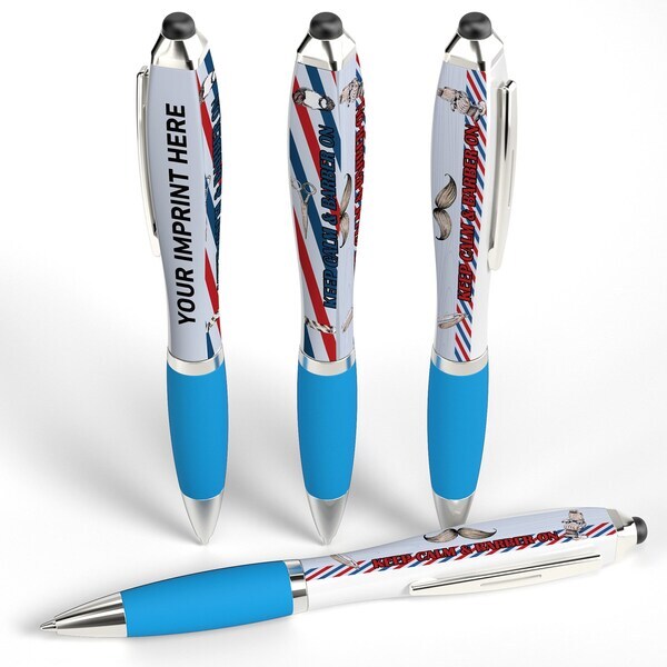 Squared iBasset Keep Calm & Barber Design Twist Action Pen