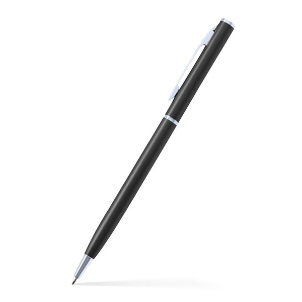 Slim Metal Silver Twist Action Pen
