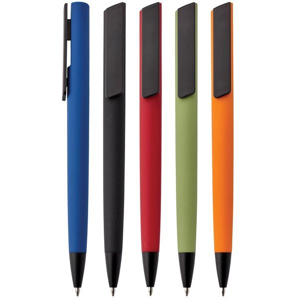 Donald Rubberized Barrel Ballpoint Pen