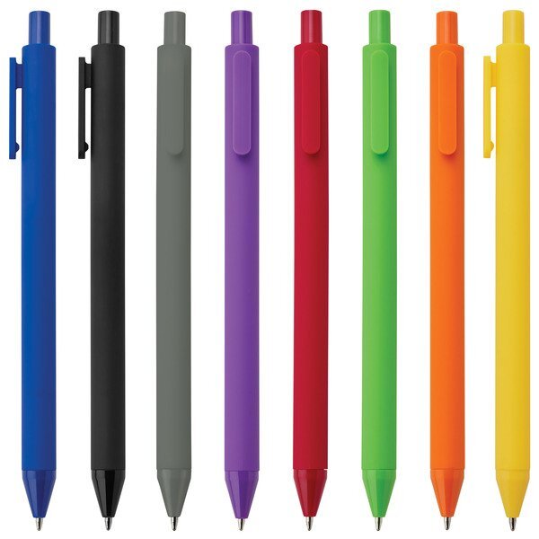 Alix Rubberized Barrel Ballpoint Pen