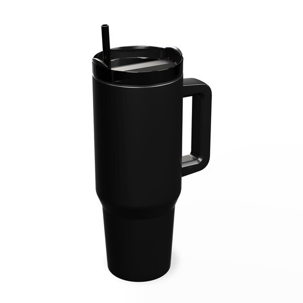 Happy Camper Stainless Steel Mug w/ Straw, 40oz.