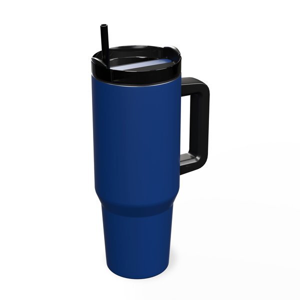 Happy Camper Stainless Steel Mug w/ Straw, 40oz.