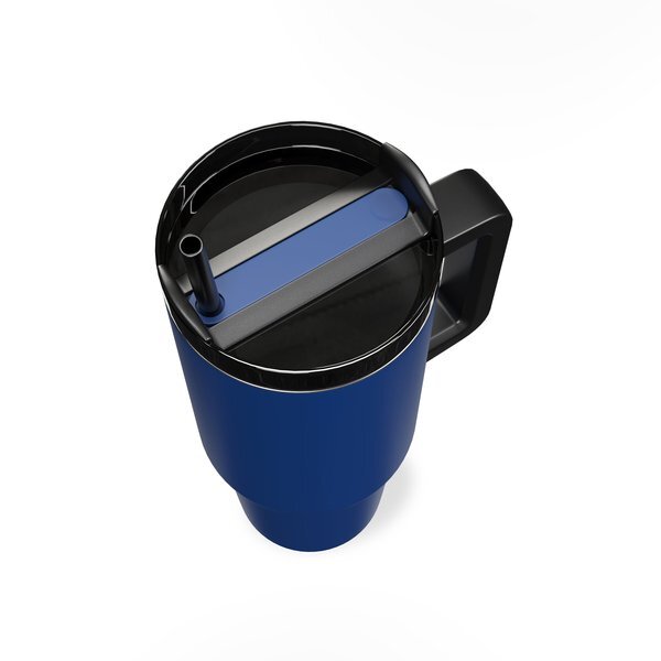 Happy Camper Stainless Steel Mug w/ Straw, 40oz.