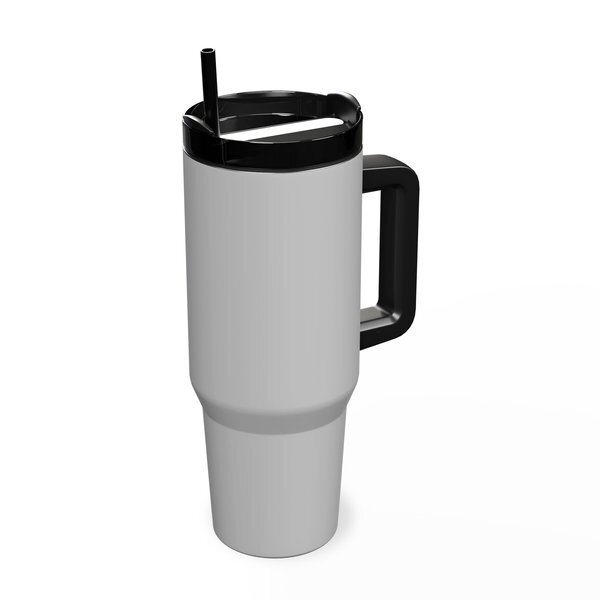 Happy Camper Stainless Steel Mug w/ Straw, 40oz.