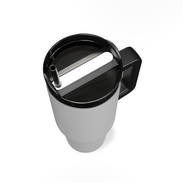 Happy Camper Stainless Steel Mug w/ Straw, 40oz.