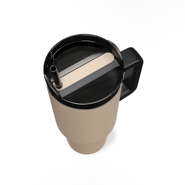 Happy Camper Stainless Steel Mug w/ Straw, 40oz.