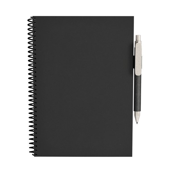 Eco All Day Spiral Notebook & Pen, 6-1/4" x 9"