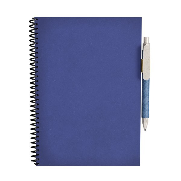 Eco All Day Spiral Notebook & Pen, 6-1/4" x 9"