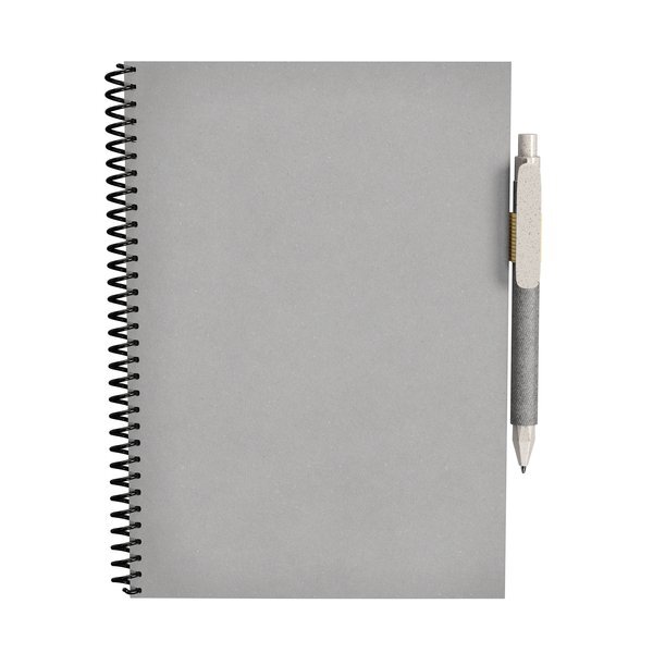 Eco All Day Spiral Notebook & Pen, 6-1/4" x 9"