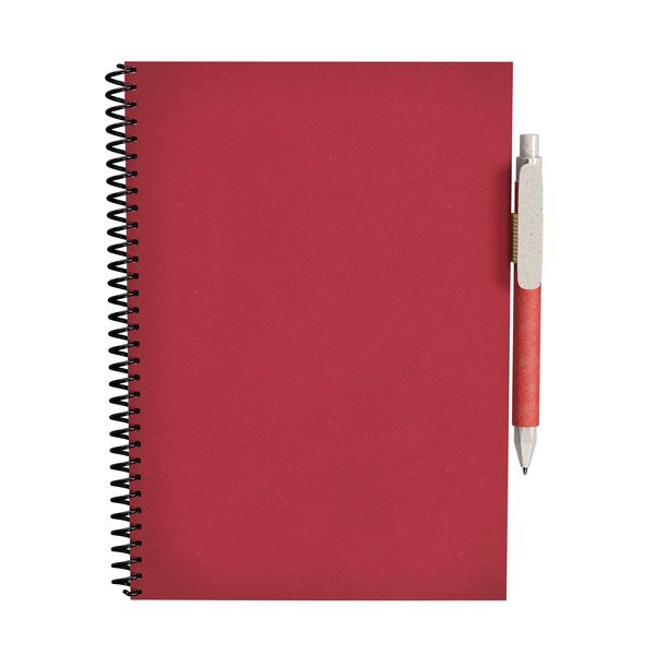 Eco All Day Spiral Notebook & Pen, 6-1/4" x 9"