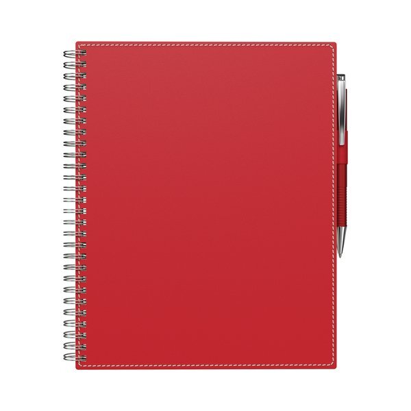 Bradford Spiral Bound Notebook & Pen, 8" x 10"