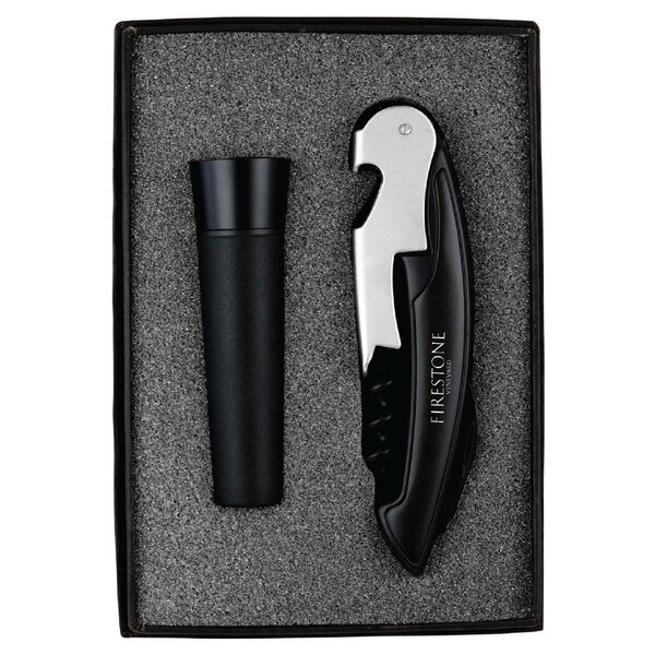 Wine Opener & Vacuum Stopper Set