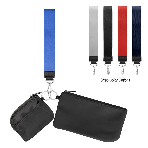 Dual rPET Wristlet & Card Pouch Set