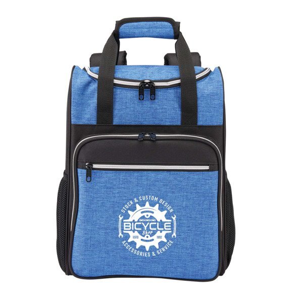 Heather 600D Polyester 24-Can Backpack Cooler