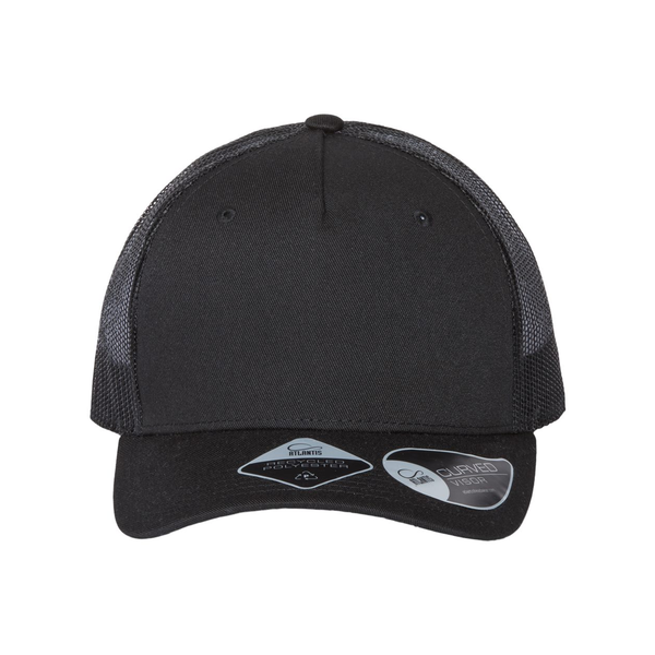Atlantis® Sustainable Five-Panel Recycled Poly Twill Trucker Cap
