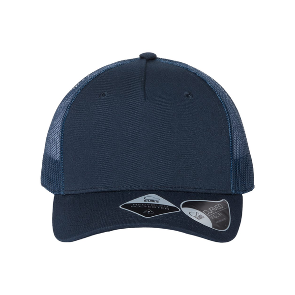 Atlantis® Sustainable Five-Panel Recycled Poly Twill Trucker Cap