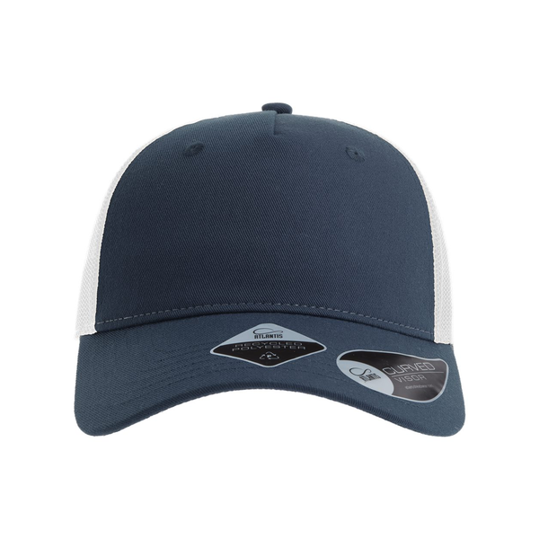 Atlantis® Sustainable Five-Panel Recycled Poly Twill Trucker Cap