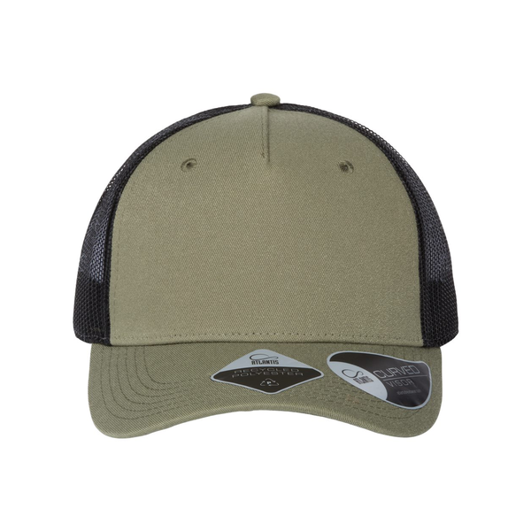 Atlantis® Sustainable Five-Panel Recycled Poly Twill Trucker Cap