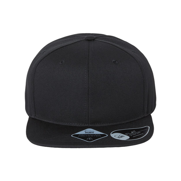 Atlantis® Sustainable Recycled Poly Twill Flat Bill Cap