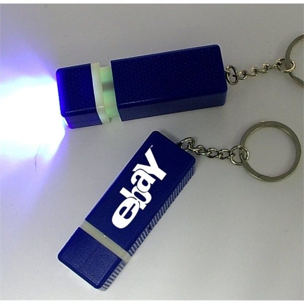 Square Shape LED Flashlight Key Chain
