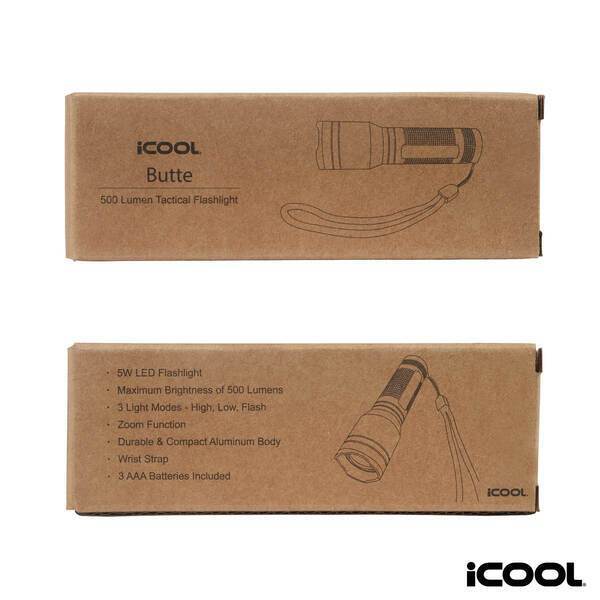 iCOOL® Butte 500-Lumen Aluminum Tactical Flashlight