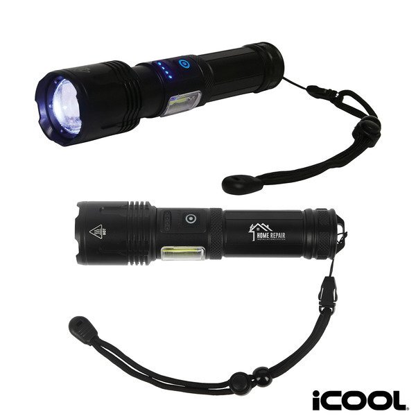 iCOOL® Longmont Rechargeable 1000-Lumen Aluminum Tactical Flashlight