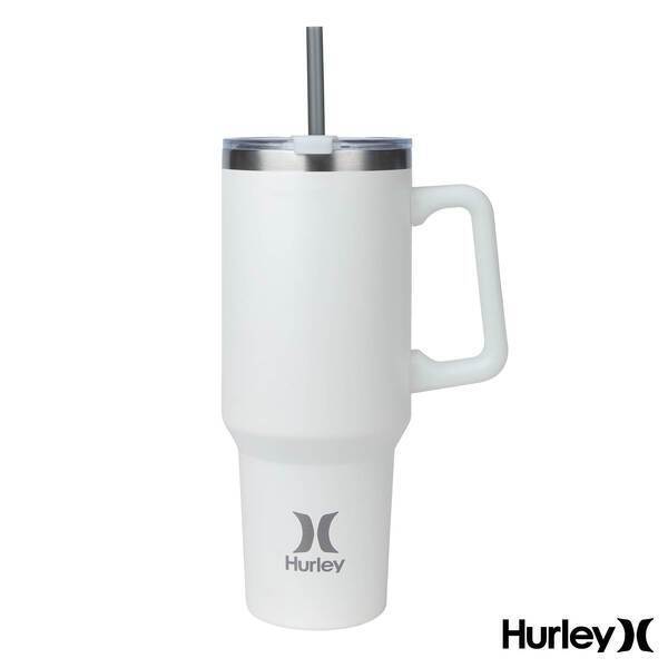 Hurley® Oasis Vacuum Insulated Travel Mug w/ Straw, 40oz.