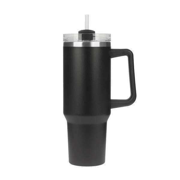 Riley Double Wall Stainless Steel Travel Mug w/ Straw, 40oz.