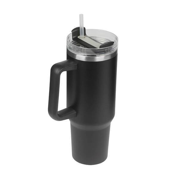 Riley Double Wall Stainless Steel Travel Mug w/ Straw, 40oz.