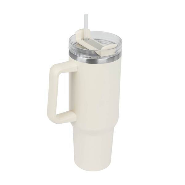 Riley Double Wall Stainless Steel Travel Mug w/ Straw, 40oz.
