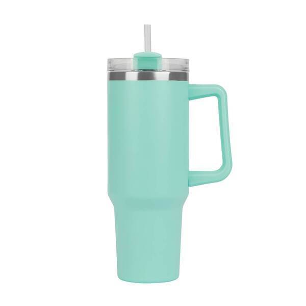 Riley Double Wall Stainless Steel Travel Mug w/ Straw, 40oz.