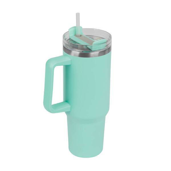 Riley Double Wall Stainless Steel Travel Mug w/ Straw, 40oz.
