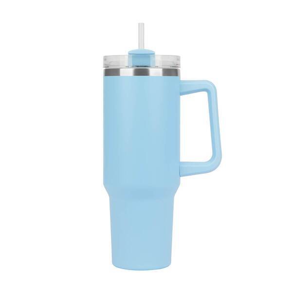 Riley Double Wall Stainless Steel Travel Mug w/ Straw, 40oz.