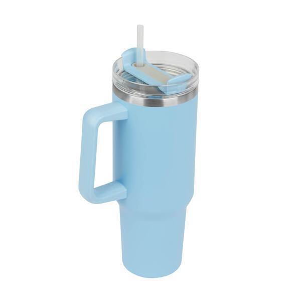 Riley Double Wall Stainless Steel Travel Mug w/ Straw, 40oz.
