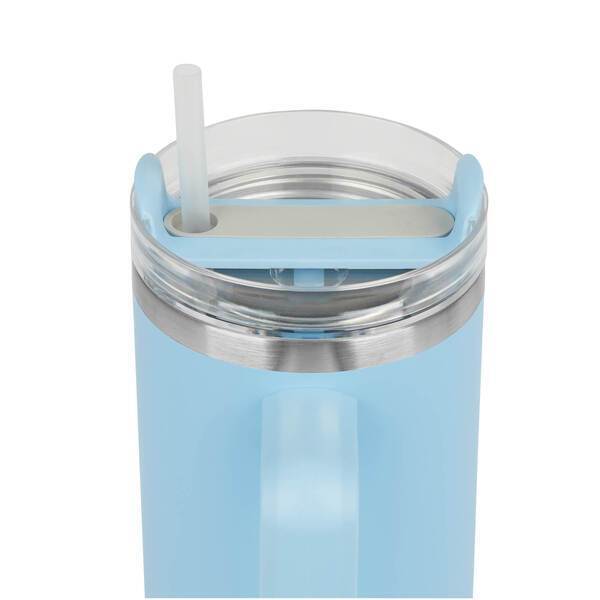 Riley Double Wall Stainless Steel Travel Mug w/ Straw, 40oz.