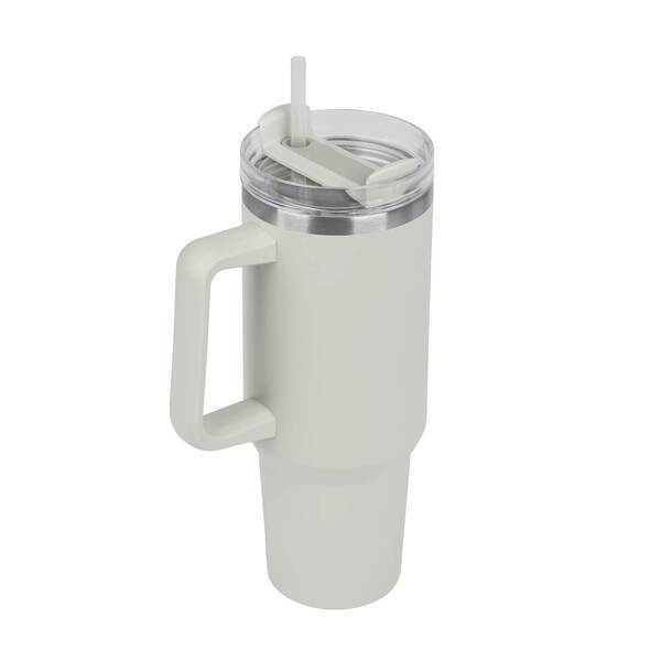 Riley Double Wall Stainless Steel Travel Mug w/ Straw, 40oz.