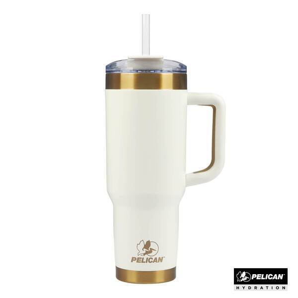 Pelican™ Porter Double Wall Stainless Steel Travel Mug w/ Straw, 40oz.
