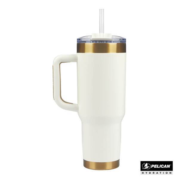 Pelican™ Porter Double Wall Stainless Steel Travel Mug w/ Straw, 40oz.