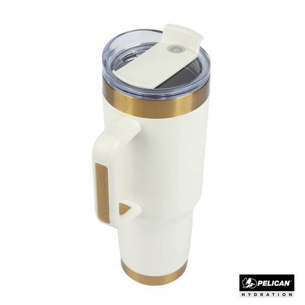 Pelican™ Porter Double Wall Stainless Steel Travel Mug w/ Straw, 40oz.