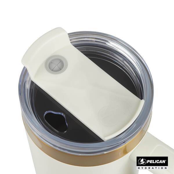 Pelican™ Porter Double Wall Stainless Steel Travel Mug w/ Straw, 40oz.