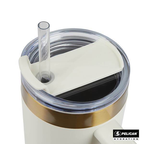 Pelican™ Porter Double Wall Stainless Steel Travel Mug w/ Straw, 40oz.