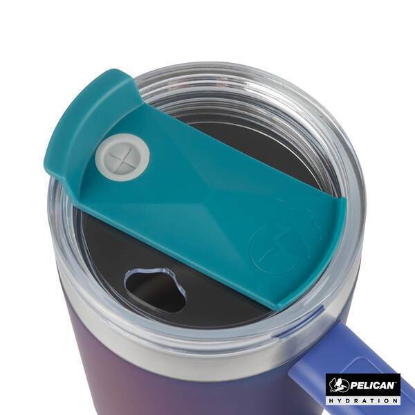 Pelican™ Porter Shimmer Double Wall Stainless Steel Travel Mug w/ Straw, 40oz.