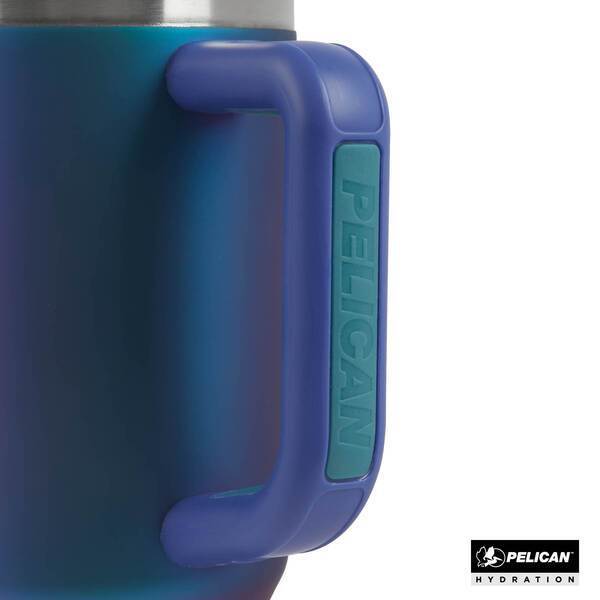 Pelican™ Porter Shimmer Double Wall Stainless Steel Travel Mug w/ Straw, 40oz.