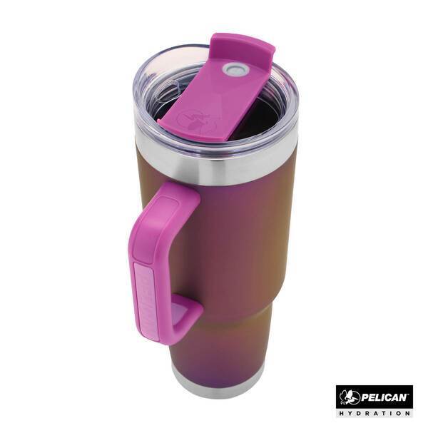 Pelican™ Porter Shimmer Double Wall Stainless Steel Travel Mug w/ Straw, 40oz.